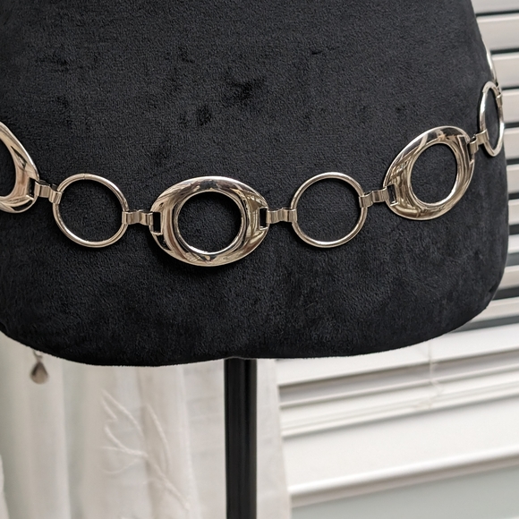 Polished Silver Tone Waist Belt, women's - Picture 5 of 7